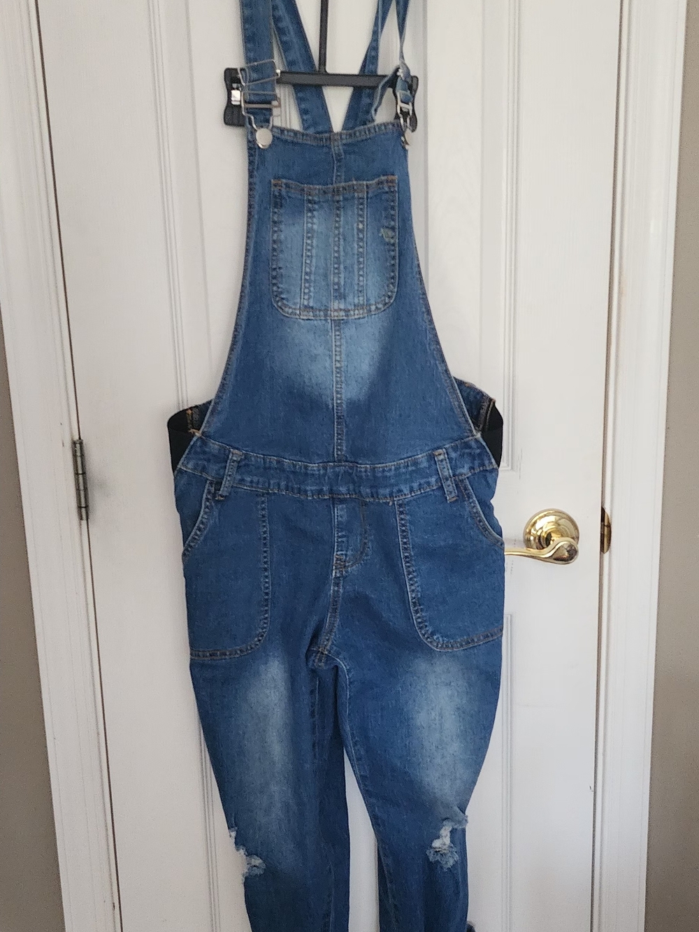 Maternity Classic Blue Denim Overalls